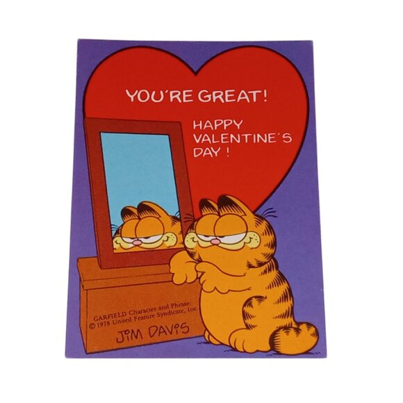 🎯 Vintage Garfield Cat Valentines Day Card - Picture 4 of 4
